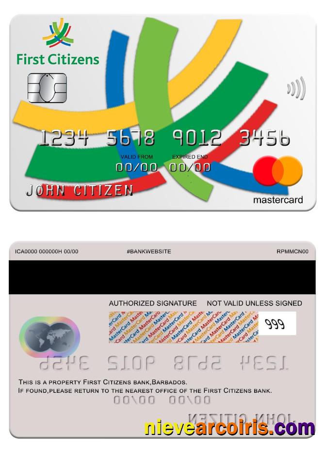 Barbaros first Citizens bank Mastercard